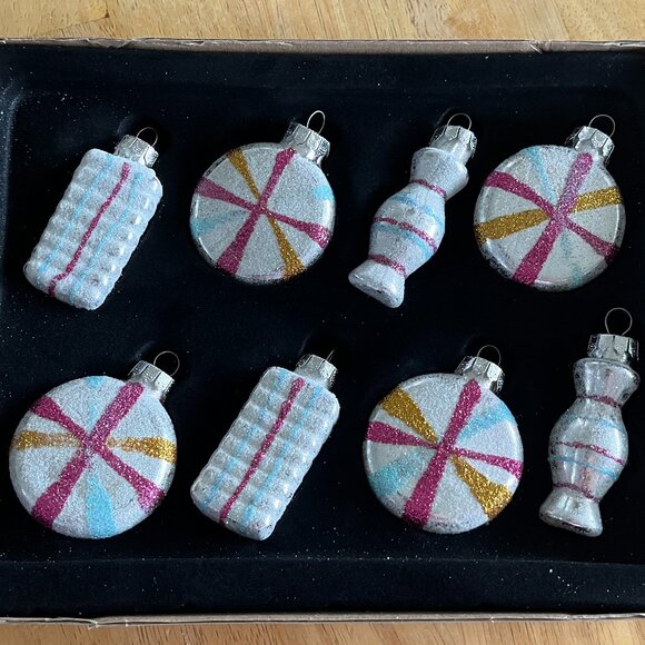 Mini Candy Glass Ornaments Set of 8 - Picture 1 of 4